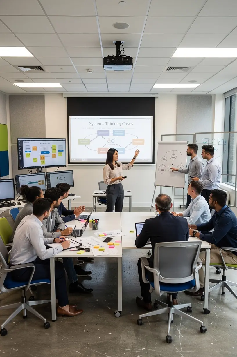 Graphic illustrating systems thinking for effective time management.